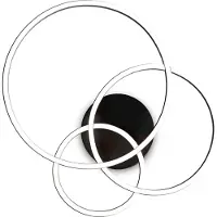 Ideal Lux FRAME PL CERCHIO Wandleuchte Deckenleuchte in kreisförmigem Design Struktur Schwarz