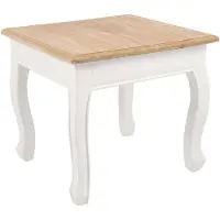 CLP Beistelltisch Alma Holz HBT: 45x50x50 cm natura/weiß