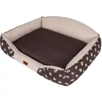 HOBBYDOG Hundebett Royal XL – 84×65 cm, hoher Rücken, abnehmbarer Bezug, pflegeleicht & robust, ideal für mittelgroße Hunde