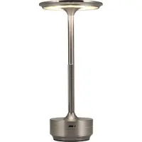 Goliving Horizon Batterie-Tischleuchte - Dimmbar - Warmweißes Licht - Energieeffizient - Höhe 27 cm - Silber