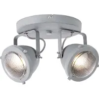 Brilliant Spotrondell, 2-flammig Carmen grau IP20 GU10 5 Watt LED-Leuchtmittel inklusive und wechselbar