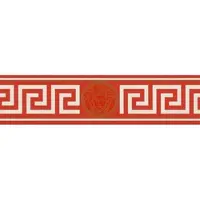 AS-Creation Mäander Bordüre in Rot und Weiß Medusa Tapete als Bordüre mit Griechischem Design Vlies Tapetenbordüre für Schlafzimmer