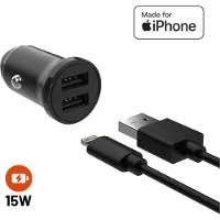FIXED FIXCC15N-2UL-BK, Auto, Zigarettenanzünder, 1 m, Schwarz