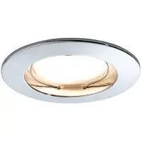 Paulmann Einbauleuchten Set Coin dimmbar satiniert rund starr LED 3x7W 2700K 230V 51mm Chrom/Alu Zink