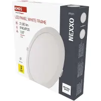 Emos LED Panel 25 W, runde 2100 lm Einbauleuchte, Deckenleuchte in Weiß, extra flach, neutralweiß 4000 K, inkl. LED-Treiber, ZD1155