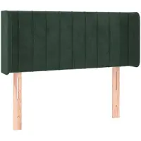 Syfax Kopfteil mit Ohren Dunkelgrün 83x16x78/88 cm Samt