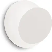 Ideal Lux Zeitgenössische Wandleuchte Tick Metall Weiß 1 Licht 7,5W 3000K Warmes Licht