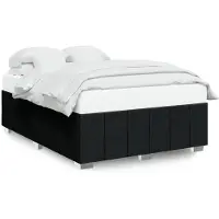Syfax Bettgestell ohne Matratze Schwarz 140x190 cm Stoff