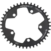 Wolf Tooth PowerTrac Elliptical Gravel/CX/Road Kettenblatt, 110 BCD, 5-Loch, 38 Z., Drop-Stop B,