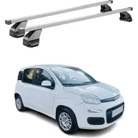 Menabo Stahl Dachträger Gepäckträger für Fiat Panda 2015-2025 Stahl Silber 2tlg