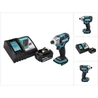 Makita DTS 141 RF1 Akku Impulsschrauber 18 V 40 Nm 1/4" Brushless + 1x Akku 3,0 Ah + Ladegerät