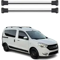 Omac Dachträger Grundtäger für Dacia Dokker 2012-2021 75kg Aluminium Silber 2tlg