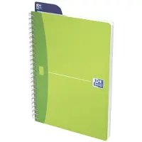 Oxford Spiralbuch Office MyColours, DIN A5, Doppelbindung, 90 Blatt liniert, weiß, SCRIBZEE-kompatibel, EU ECO Label, farbsortierte Deckel, 5 Stück