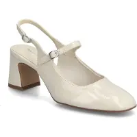 Tamaris Damen Karree Pumps mit Blockabsatz Vegan Riemchen 1-29601-46, Größe:41 EU, Farbe:Beige