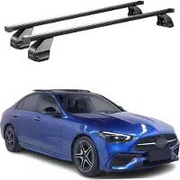 Omac Menabo Dachträger für Mercedes C Klasse W206 Limo 2021-2025 75kg Stahl Schwarz