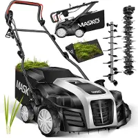 MASKO Elektro Vertikutierer 2in1 Rasenlüfter 1800W, 40cm Arbeitsbreite, 55L Fangkorb