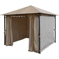 Quick Star Metall Garten Pavillon Nizza 3x3m Antik Partyzelt Sand mit 4 Seitenteilen