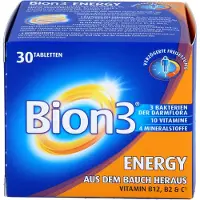 Wick Bion3 Energy Tabletten zur Darm- & Energieunterstützung, 30 St. Tabletten