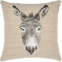 PAD Dekokissen "MOO", beige (natur), B:45cm L:45cm, Baumwolle, Dekokissen_Sitzkissen_Kissenhüllen, Dekokissen, Made in Europe, Kissenhülle ohne Füllung, 1 Stück, Tiermotiv, 45x45 cm
