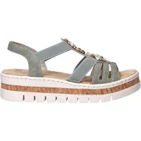 Rieker Sandalen Plat Sandalen Plat - groen - Maat 37