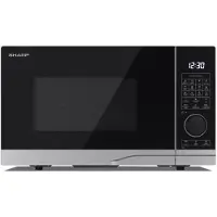 Sharp YC-PC284AE-S Mikrowelle mit Grill und Konvektion (Heißluft) Mikrowelle: 900W, Grill: 1250W, Heißluft: 2200W, 10 Leistungsstufen, silber