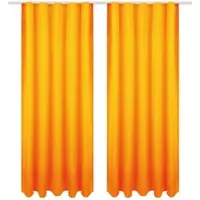 Bestgoodies Dekoschal Ellen Universalband Blickdicht 2er Pack 140 cm x 145 cm Hellorange
