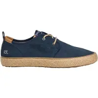 Pepe Jeans für Herren. PMS100007 Espadrilles Port Casual navy (45), Blau, Stoff, Wohnung, Schnürsenkel, Lässig