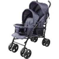 Big Buy Cooking Bambisol Doppelstock-Babywagen Marineblau