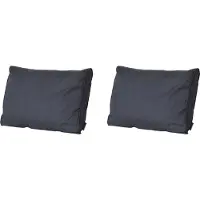 Madison - Lounge Rückenkissen Basic schwarz - ca. 40x60 cm - 2er-Set