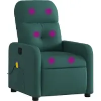 Syfax Massage-Relaxsessel, dunkelgrüner Stoff