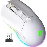 KLIM Blaze - Wiederaufladbare kabellose RGB Gaming Maus - Hochpräziser Sensor mit langer Akkudauer - Einstellbar auf bis zu 10000 DPI - Kabel und Funk