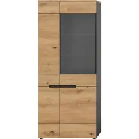 Die Möbelfundgrube Vitrine mit Glastür Artisan Eiche Breite 80 cm - CANU