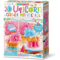 4M Kerzen selber machen Set - 3D Einhorn Bastelset für Kinder