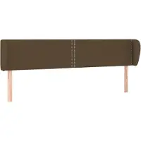 Syfax Kopfteil mit Ohren Dunkelbraun 183x23x78/88 cm Stoff