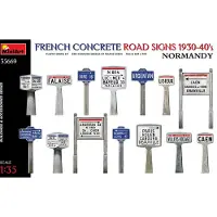 Mini art French Concrete Road Signs 1930-40's. Normandy