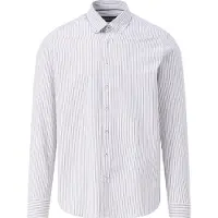Bugatti clothing Langarmhemd "Modern Fit", Herren, Gr. 3XL, Normalgrößen, 40, beige, 100% Baumwolle, gestreift, normal, eckige 2-Knopf-Manschette, Hemden Langarmhemd, gestreift mit Easy-Care Funktion