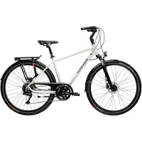 KROSS Trekkingrad "Herren-Trekkingrad 28" Trans 5.0 Grau 18 Gänge" Gr. 53, grau, schwarz, Fahrräder, Herren, 53cm, 28 Zoll (71,12cm) hinten: 28 Zoll (71,12cm), Trekkingrad