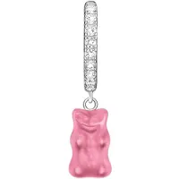 Thomas Sabo CR726-052-9 Einzel-Creole Silber-Ohrring mit Pinkfarbenem Goldbären