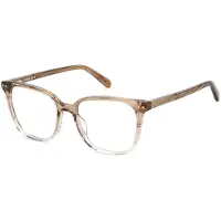 Fossil FOS 7183 Damen-Brille inkl. Gläser Vollrand Quadratisch Acetat-Gestell 53/17/140, gelb