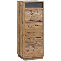 Aileenstore Kommode mit 4 Schubkästen, Klapp-Deckel & Dokumenten-Ablage mit Glasfenster - Schubladen-Turm - Push-To-Open Sideboard, Farbe:Fichte