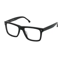 Lozza VL4347 Unisex-Brille inkl. Gläser Vollrand Quadratisch Acetat-Gestell 56/19/145, schwarz