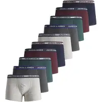 Jack & jones JACK&JONES Jungen Boxershorts, 10er Pack - JACOLIVER TRUNKS, Baumwoll-Stretch, Logobund