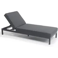 Oviala Sonnenliege aus grauem Aluminium - Galapagos