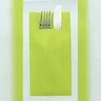 Mank Besteckservietten Airlaid Kiwi, 40 x 40 cm, 75 Stück - Bestecktaschen