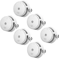SAVS S10-W Drahtlos vernetzbarer Rauchmelder 6 Stück - LinkSmart - 10 Jahre Batterie - Optionales WLAN - Infrarotsensor - Brandmelder