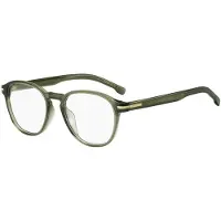 HUGO BOSS Boss 1509/G Herren-Brille inkl. Gläser Vollrand Panto Acetat-Gestell 51/19/145, grün