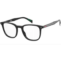 Levi's LV 5064 Herren-Brille inkl. Gläser Vollrand Eckig Acetat-Gestell 50/19/145, schwarz