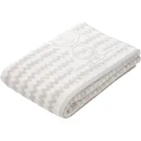 Vossen Duschtuch "Charlie Brown", weiß (pearl grau), B:67cm L:140cm, Jacquard, Baumwolle, Handtücher, Duschtuch, trendiger Jacquard im Zick-Zack Design und Charlie Brown