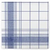 Mank Serviette Airlaid Nadeem in Blau, 40 x 40 cm, 50 Stück - Gitterstreifen Strukturen Linien Striche