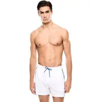 Emporio Armani für Herren. 7M001688_AF21073 Weiße Wassershorts Badeanzug (XS), Lässig, Sportlich, Strandbekleidung, Polyester, Elastan